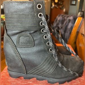 Sorel Womens Lexie Wedge Boot - Black